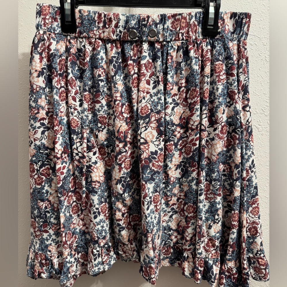 Rusty Pink Bubble Mini Skirt with Ruffled Smocked Design